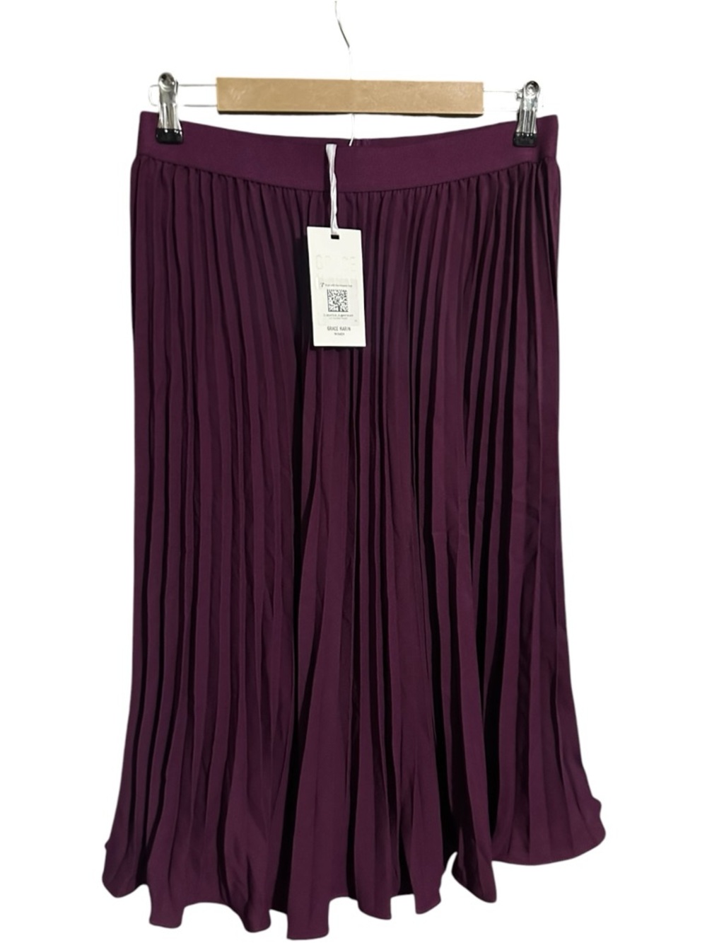 Grace Karin Pleated Midi Skirt NWT Purple Size XL